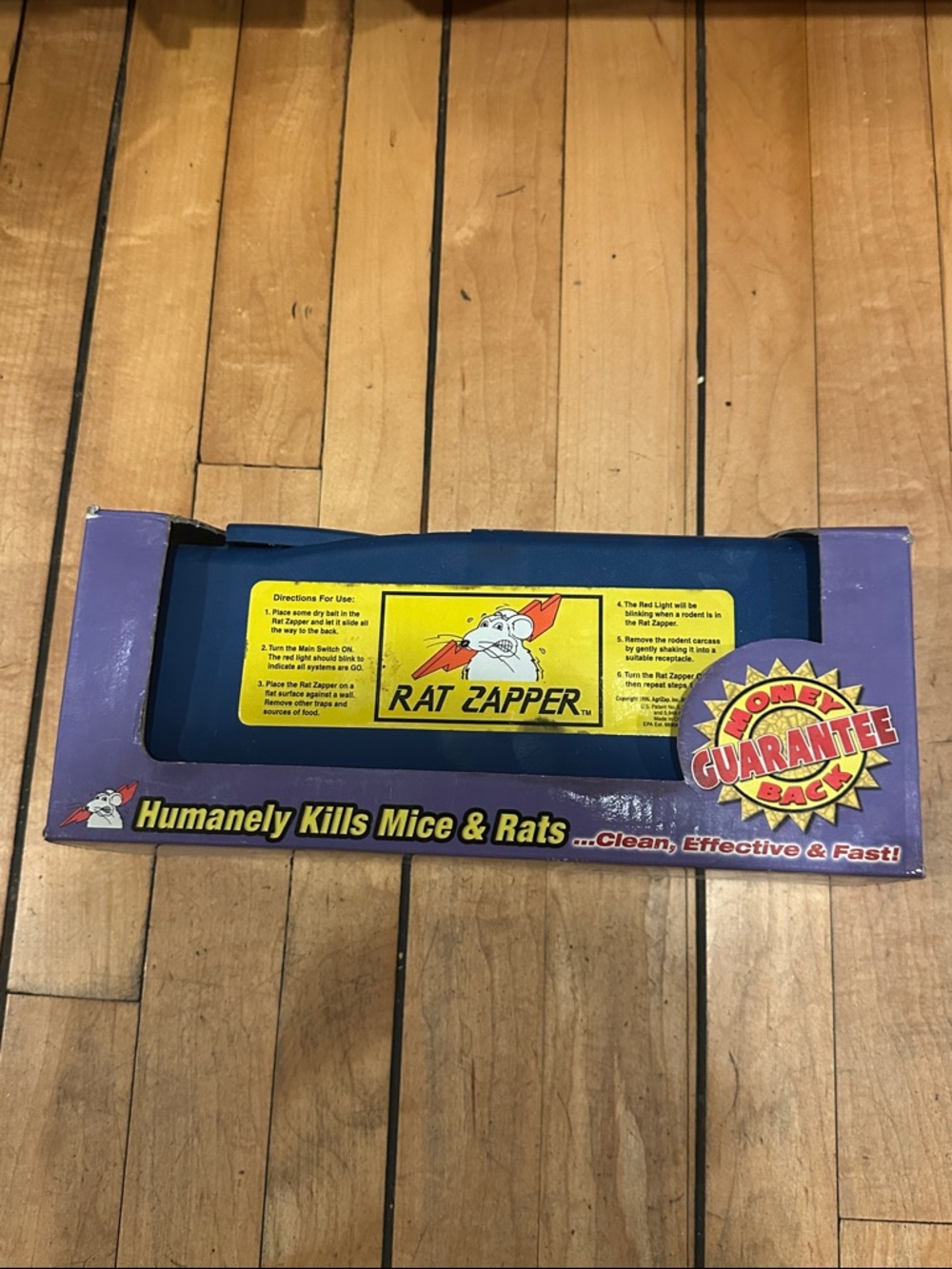 Rat Zapper Rodent Trap - Blue with Yellow Label